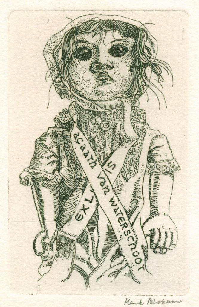3168 Ex Libris Nederland : Henk Blokhuis, 1980, Antiek en Kunst, Kunst | Etsen en Gravures, Verzenden