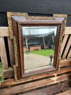 Antieke spiegel met facet geslepen glas, Antiek en Kunst, Antiek | Spiegels, Ophalen, Rechthoekig, Minder dan 50 cm, Minder dan 100 cm