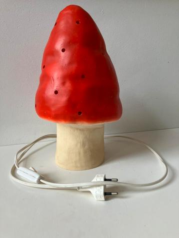 Vintage rode paddestoellamp Heico beschikbaar voor biedingen
