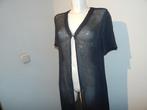 Akris lang vest iets voile donker grijs knoop deel zijde D38, Maat 38/40 (M), Akris, Verzenden, Grijs