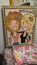 Blond Amsterdam Schilderij - Best Friends, Ophalen of Verzenden, Zo goed als nieuw, Schilderij, Minder dan 50 cm