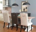 Twee grijze hanglampen, Ophalen, 50 tot 75 cm, Metaal, Landelijk