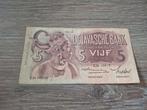 Biljet 5 gulden J. Dansers, 1939 - Nederlands-Indië (handt.), Postzegels en Munten, Bankbiljetten | Nederland, Ophalen of Verzenden
