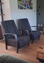 Set fauteuils antraciet zgan, Huis en Inrichting, Fauteuils, Ophalen, Zo goed als nieuw, 75 tot 100 cm, 50 tot 75 cm