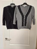 Zwart en grijs vest met kant maat S H&M, H&M, Zwart, Nieuw, Ophalen of Verzenden