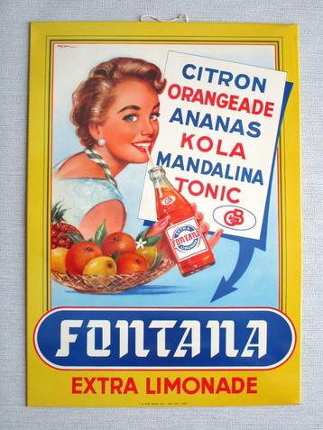 Reclamebord Fontana fifties beschikbaar voor biedingen