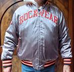 Rocawear Vintage Satijnen Bomber Jas Zilver Heren 3XL, Overige kleuren, Rocawear, Ophalen of Verzenden, Jas of Mantel