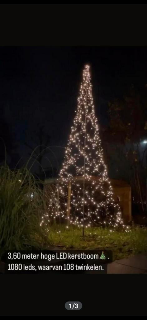 Nieuwe 360cm led kerstboom 1080leds warm wit incl mast, Diversen, Kerst, Nieuw, Ophalen of Verzenden
