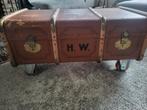 Vintage Koffer / Trunk - H.W., Ophalen, Gebruikt, 100 tot 150 cm, 50 tot 75 cm