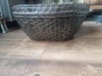 Te koop leemmand schaal, Huis en Inrichting, Woonaccessoires | Schalen en Manden, Ophalen, Zo goed als nieuw, Rond, Overige materialen