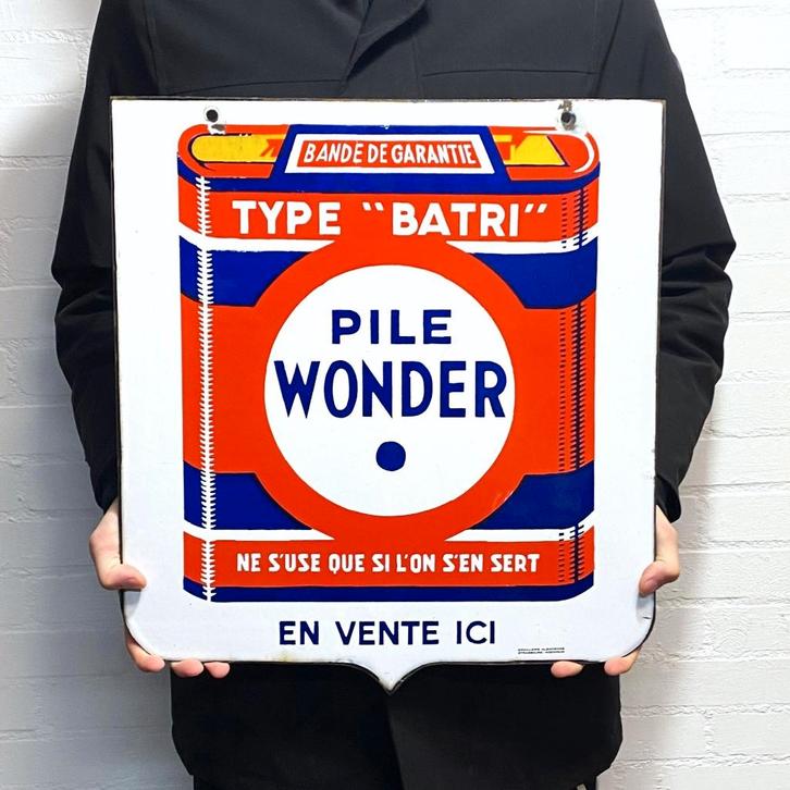Pile Wonder emaille bord. Emaillerie Alsacienne., Antiek en Kunst, Antiek | Emaille, Ophalen of Verzenden