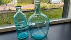 Retro vintage glazen vazen, Minder dan 50 cm, Glas, Blauw, Gebruikt