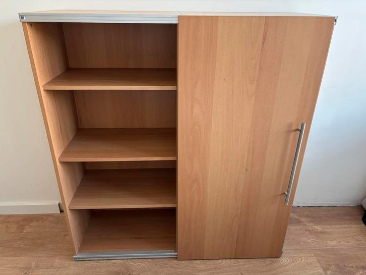 Set van twee Ikea/Besta Värde kasten met schuifdeur, Huis en Inrichting, Kasten | Roldeurkasten en Archiefkasten, Zo goed als nieuw