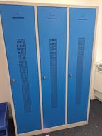Lockerkast 3 deurs blauw grijs, Huis en Inrichting, Kasten | Lockerkasten, Ophalen, Gebruikt, Locker