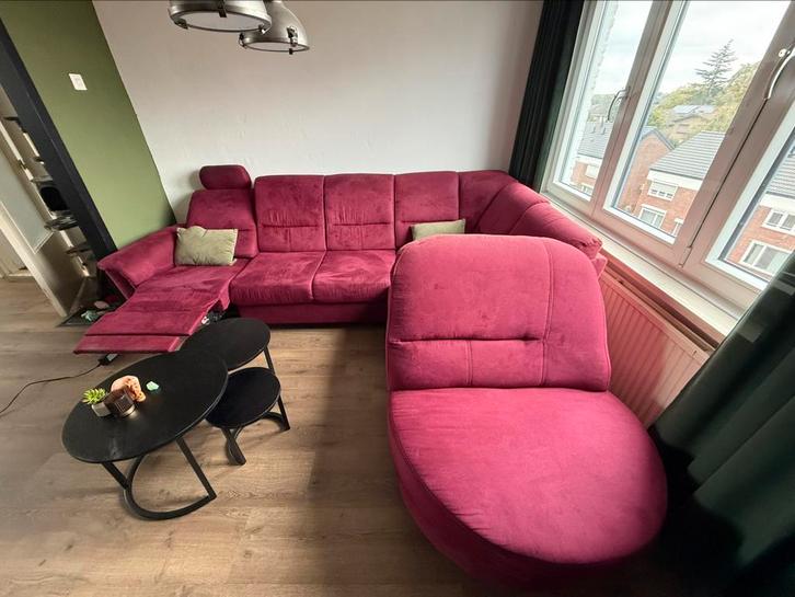 Hoekbank met elektrisch verstelbaar relax gedeelte, Huis en Inrichting, Banken | Complete zithoeken, Gebruikt, Ophalen of Verzenden