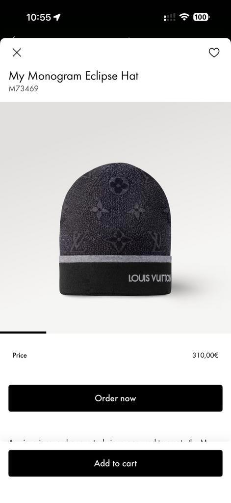Louis Vuitton muts monogram eclipse hat, Kleding | Heren, Mutsen, Sjaals en Handschoenen, Zo goed als nieuw, Muts, Overige maten