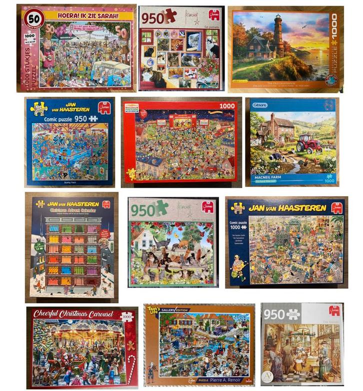 Verschillende puzzels, Hobby en Vrije tijd, Denksport en Puzzels, Zo goed als nieuw, 500 t/m 1500 stukjes, Ophalen