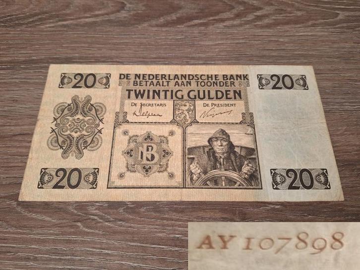 Replacement biljet 20 gulden Roerganger / Stuurman, 1926, Postzegels en Munten, Bankbiljetten | Nederland, 25 gulden, Ophalen of Verzenden