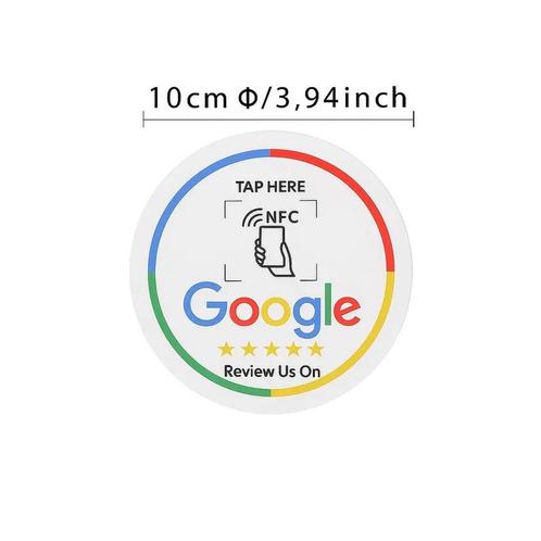 Google Review Nfc tap - 10 cm - pvc, Verzamelen, Sleutelhangers, Nieuw, Ophalen of Verzenden
