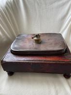 ANTIEK STOOFJE / KRUIKHOUDER MET KOPEREN KETEL, Antiek en Kunst, Ophalen of Verzenden, Koper