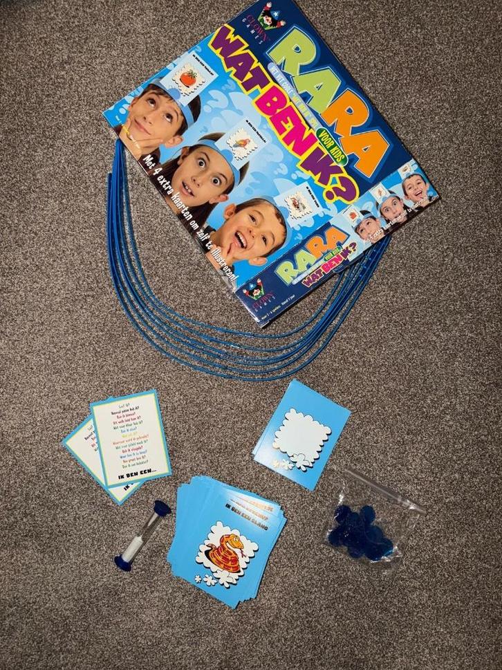 Compleet “Rara Wat Ben Ik?” Spel, Hobby en Vrije tijd, Gezelschapsspellen | Bordspellen, Zo goed als nieuw, Vijf spelers of meer