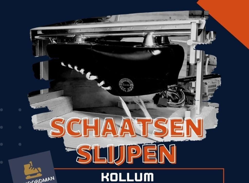 SCHAATSEN SLIJPEN KOLLUM (Friesland), Sport en Fitness, Schaatsen, Nieuw, Noren, Viking, Klapschaats, Ophalen of Verzenden
