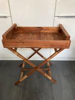 Houten butler tray. Inklapbaar, Huis en Inrichting, Ophalen, Zo goed als nieuw, Rechthoekig, Hout