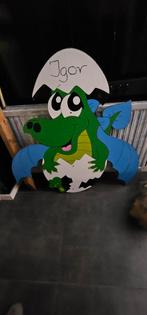 Geboortebord Draakje, Kinderen en Baby's, Ophalen, Zo goed als nieuw, Wanddecoratie
