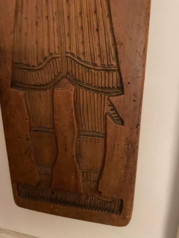 Antieke Houten Speculaasplank - Man met Zwaard beschikbaar voor biedingen