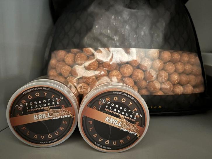 Forgotten flavours krill MTC Krill boilies popups wafters, Watersport en Boten, Hengelsport | Karpervissen, Nieuw, Overige typen