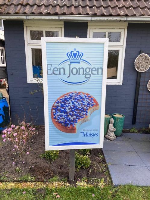 De Ruijter beschuit met muisjes geboortebord te huur, Kinderen en Baby's, Kraamcadeaus en Geboorteborden, Zo goed als nieuw, Geboortebord