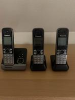 Panasonic dect telefoon 3 handsets, Ophalen of Verzenden, Zo goed als nieuw