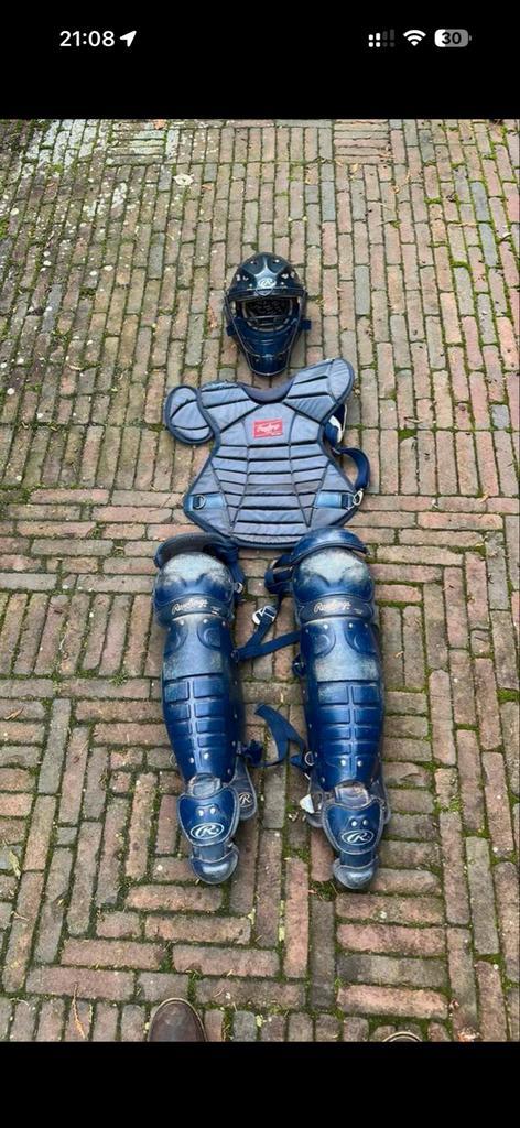Rawlings Honkbal Catcher Pak - Complete Bescherming incl tas, Sport en Fitness, Honkbal en Softbal, Gebruikt, Kleding, Honkbal