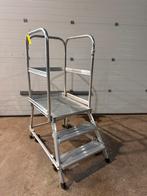 Aluminium verrijdbare platformtrap zargers trap trappen 26, Doe-het-zelf en Verbouw, Ladders en Trappen, Ophalen of Verzenden