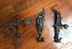 Bronzen Clowns Figuren - Set van 3, Ophalen of Verzenden, Gebruikt, Overige typen