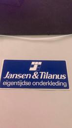 Jansen&tilanus sticker, Verzamelen, Ophalen of Verzenden, Zo goed als nieuw