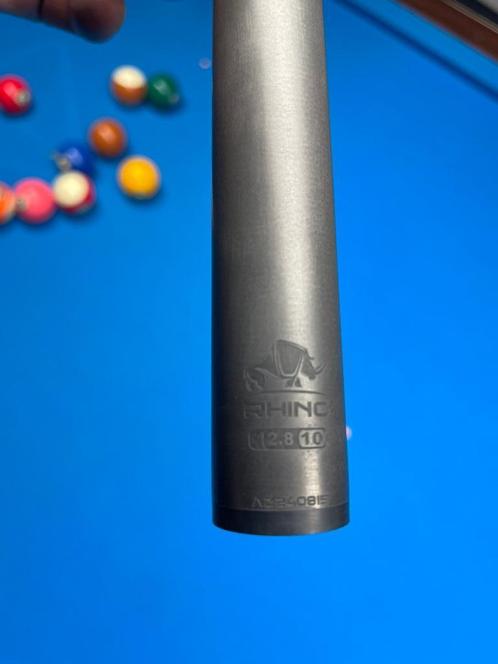 Poolbiljart Carbon Shaft Rhino 3/8x10 nieuw, Sport en Fitness, Biljarten en Poolen, Nieuw, Keu of Ballen, Ophalen of Verzenden