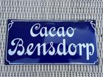 Origineel emaille reclame bord - Cacao Bensdorp, Ophalen of Verzenden, Gebruikt, Reclamebord