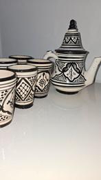 Marokkaanse Theepot Set Handgemaakt, Ophalen of Verzenden, Gebruikt, Overige materialen, Overige merken