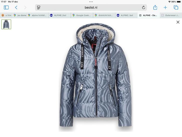 Prachtige winterjas dames, Kleding | Dames, Jassen | Winter, Zo goed als nieuw, Maat 38/40 (M), Blauw, Ophalen of Verzenden