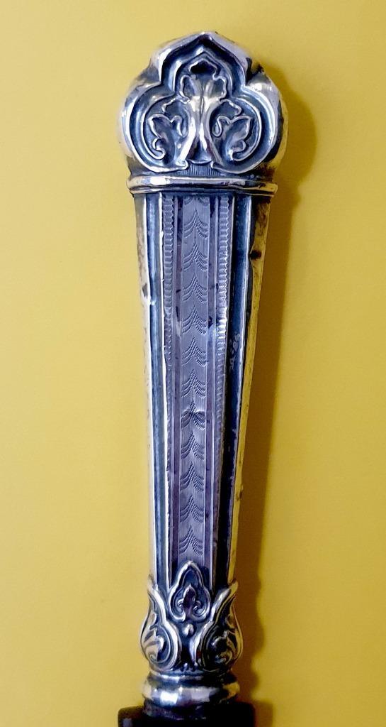 Antieke vork Zilver en Hout Lodewijk-16e stijl, Antiek en Kunst, Antiek | Goud en Zilver, Zilver, Ophalen of Verzenden