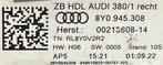 Audi A3 8Y LED Rechter achterlicht rechts 8Y0945308, Auto-onderdelen, Ophalen of Verzenden, Gebruikt