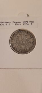 Duitse Mark 1874A - Zilveren Munt, Ophalen of Verzenden, Duitsland, Losse munt, Zilver