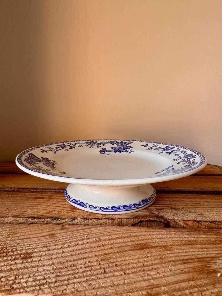 Antiek bord op voet Rosa Boch Frères Keramis retro, Antiek en Kunst, Antiek | Servies los, Verzenden