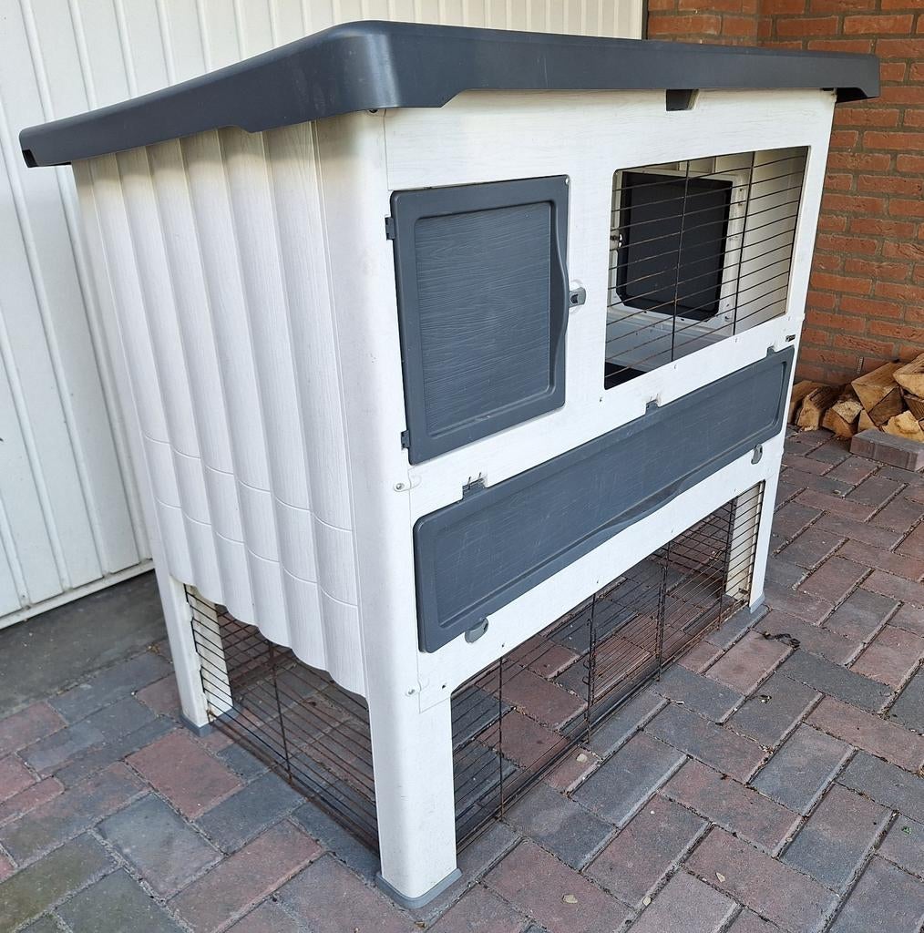 Ferplast kunststof konijnenhok 2 verdiepingen, Dieren en Toebehoren, Ophalen of Verzenden, 110 cm of meer, Hok, 90 cm of meer