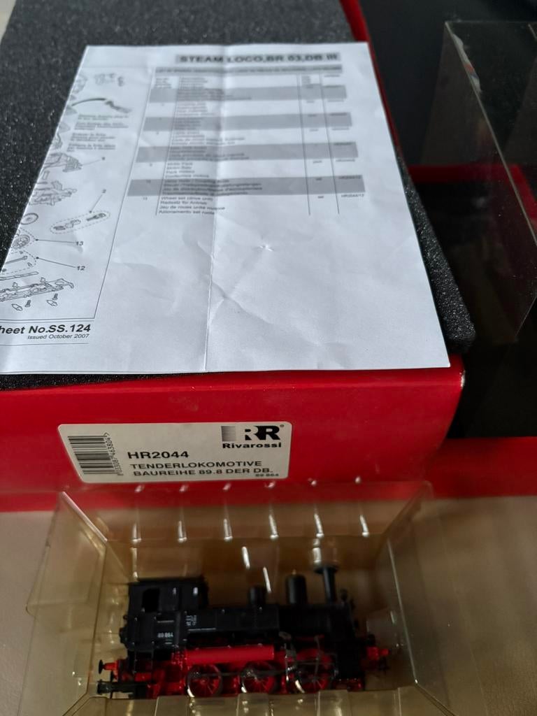 Rivarossi HR2044 H0 Tenderlokomotiven Baureihe lok 89864, Overige merken, Ophalen of Verzenden, Zo goed als nieuw, Gelijkstroom
