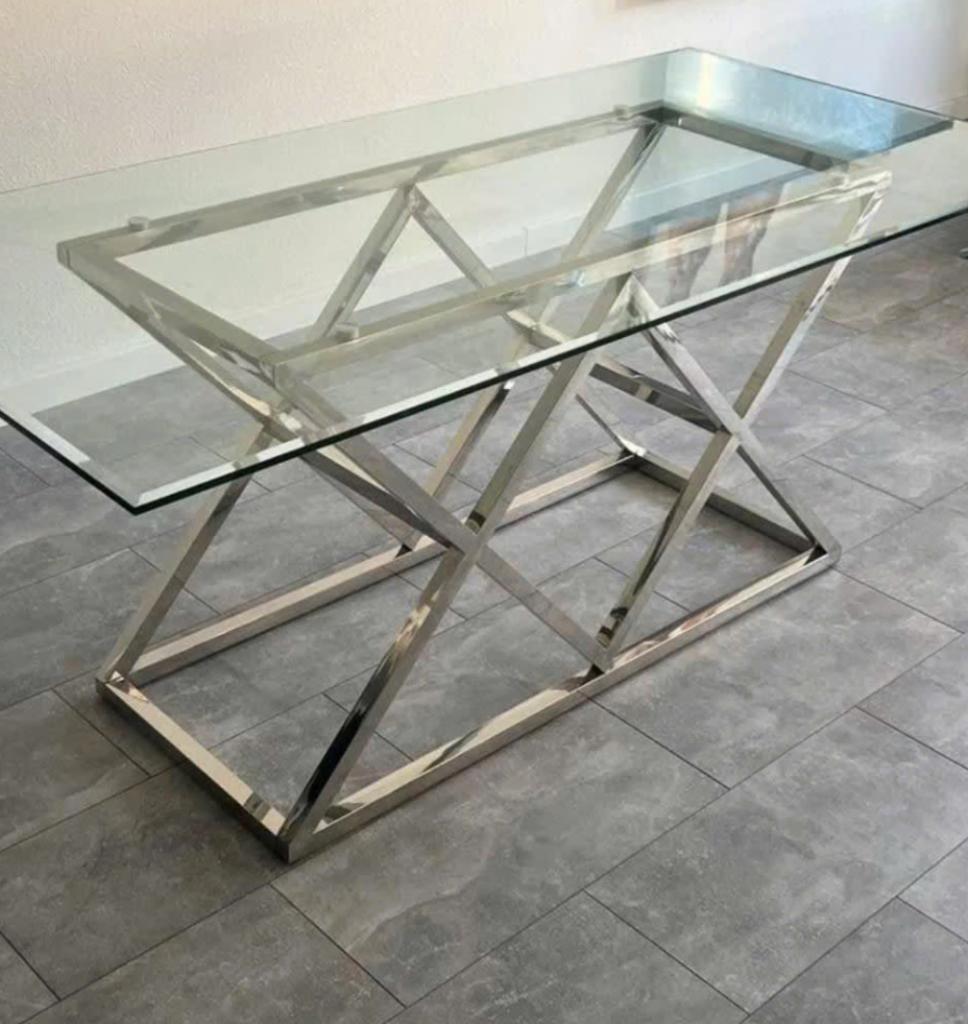 Eettafel en salontafel Eric Kuster, Ophalen, 150 tot 200 cm, Vierkant, Zo goed als nieuw