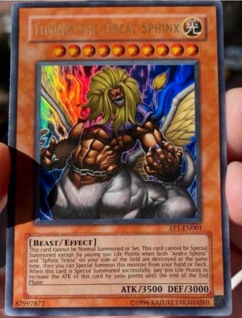 Yu-Gi-Oh! Andro Theinen teleia Sphinx EPI Movie Promo Set !, Ophalen of Verzenden, Gebruikt, Meerdere kaarten, Foil