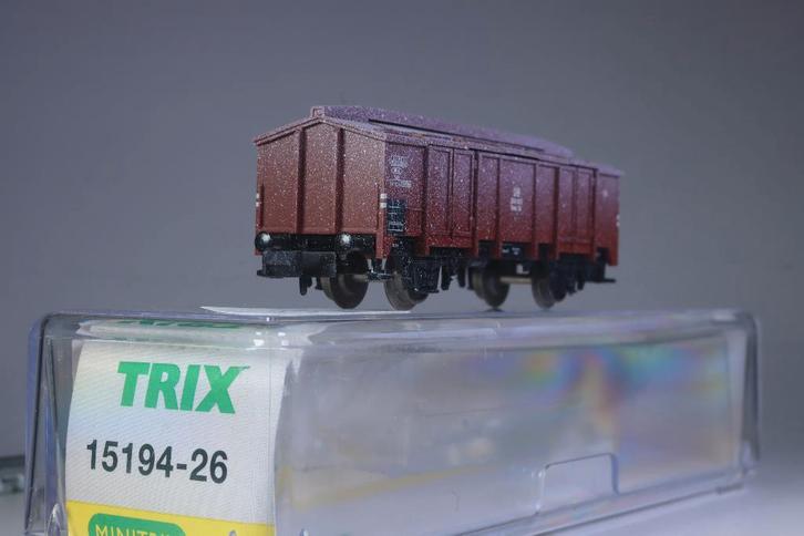 Klapdekselwagen type Kmm 36, verouderd, DB, Hobby en Vrije tijd, Modeltreinen | N-Spoor, Nieuw, Wagon, Gelijkstroom, Trix, Ophalen of Verzenden