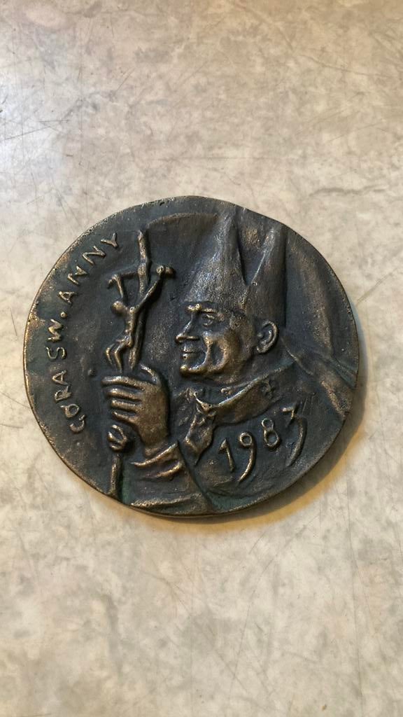Penning van Paus en Madonna van Chestochowa en Paus, Ophalen of Verzenden, Zo goed als nieuw, Overige typen, Christendom | Katholiek